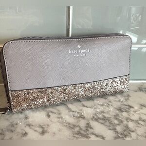 Kate Spade Silver and Glitter Wallet